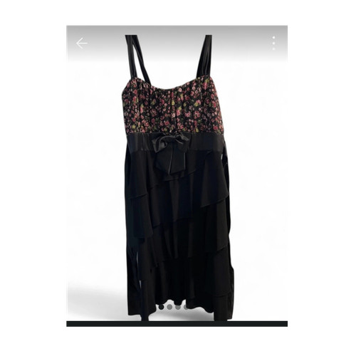 Deb black floral chiffon - black,